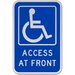 Access At Front Sign